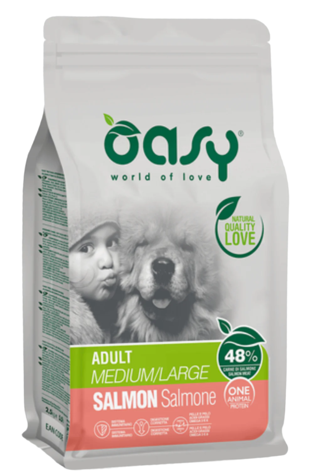 אואסי סלמון לכלב בינוני או גדול