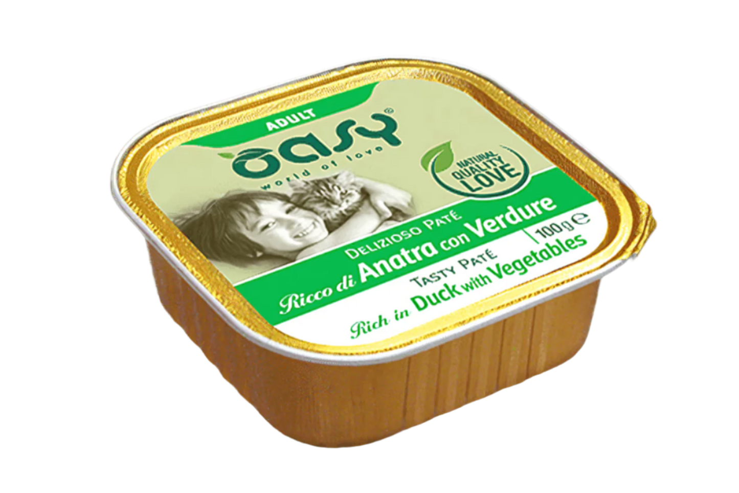 OASY אואסי מעדן פטה ברווז עם ירקות לחתול