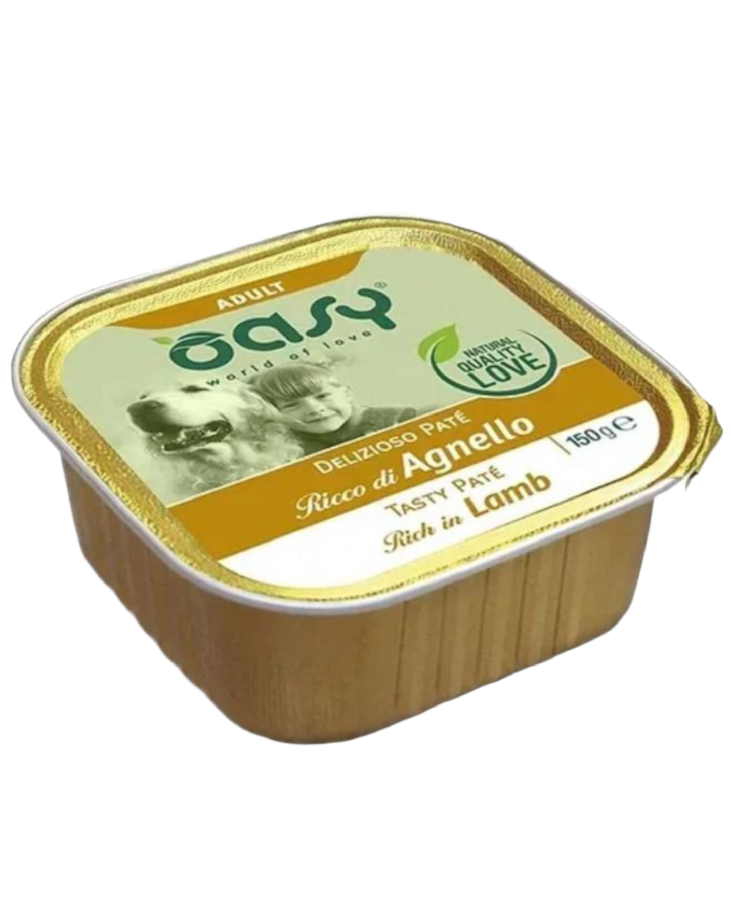 OASY אואסי – מעדן פטה בטעם כבש לכלב 150 גרם