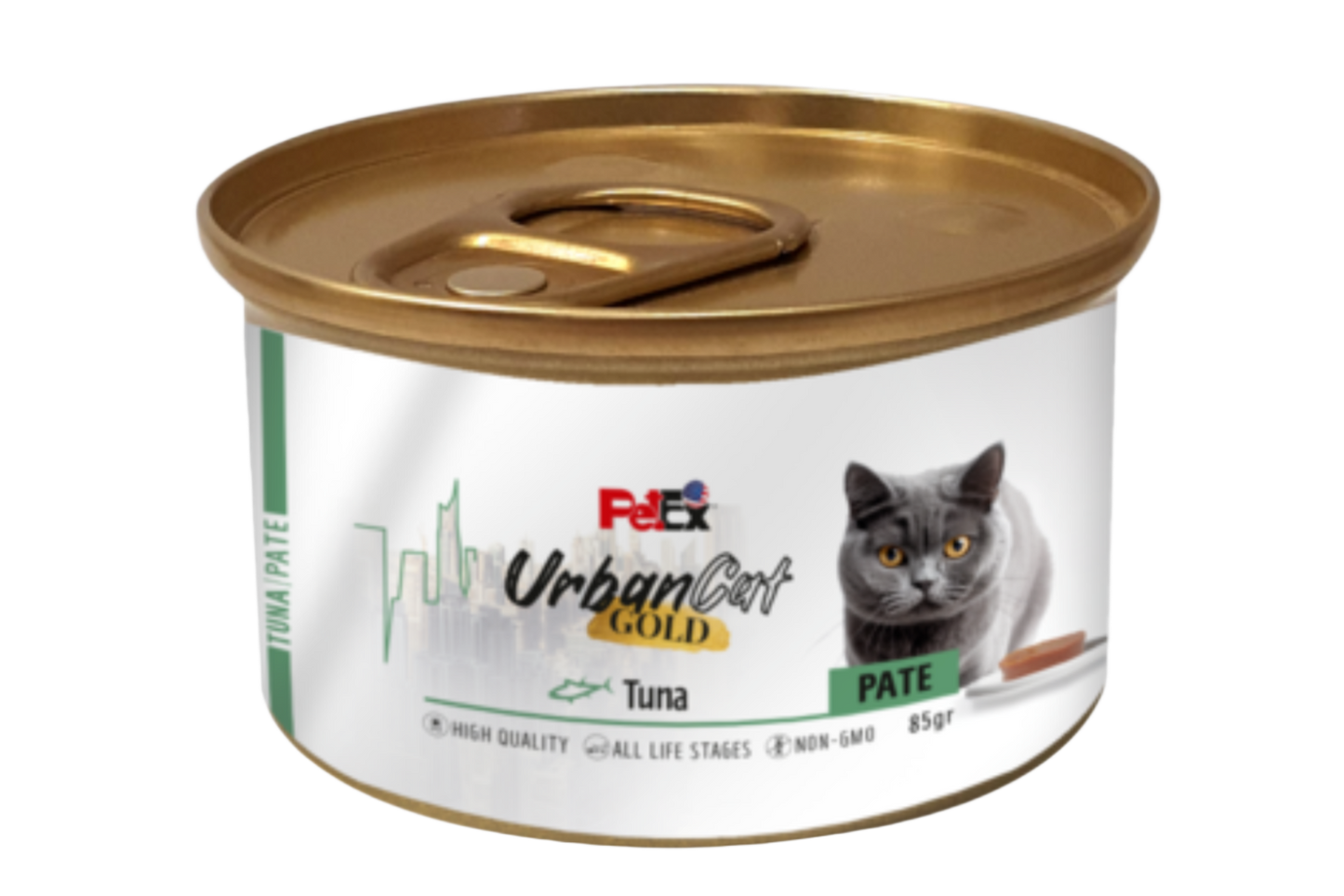 PETEX Urban Cat GOLD – מעדן פטה טונה לחתולים (85 גרם)