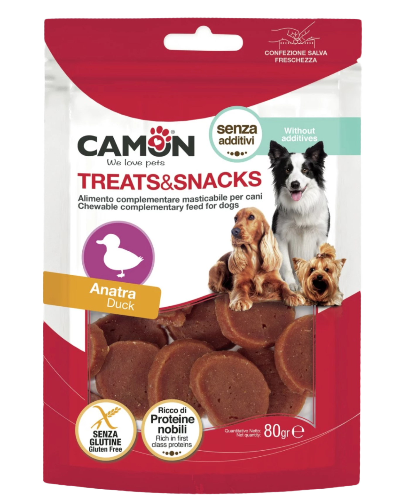 CAMON – חטיף עיגולי ברווז לכלבים