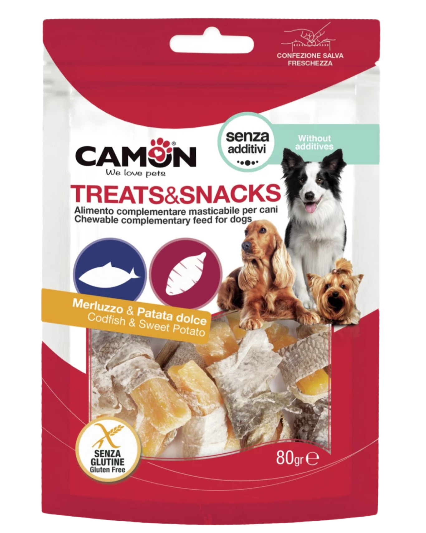 CAMON – חטיף בטטה עטופה בדג לכלבים