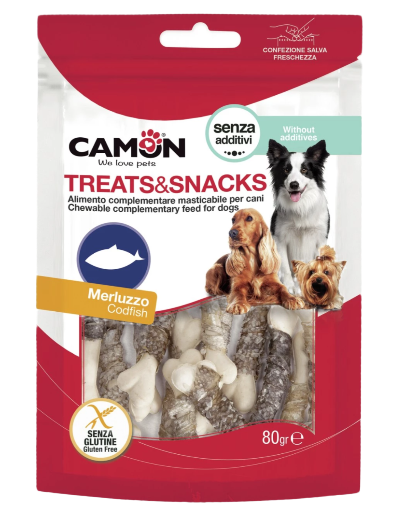 CAMON – חטיף עצם עטופה בדג לכלבים