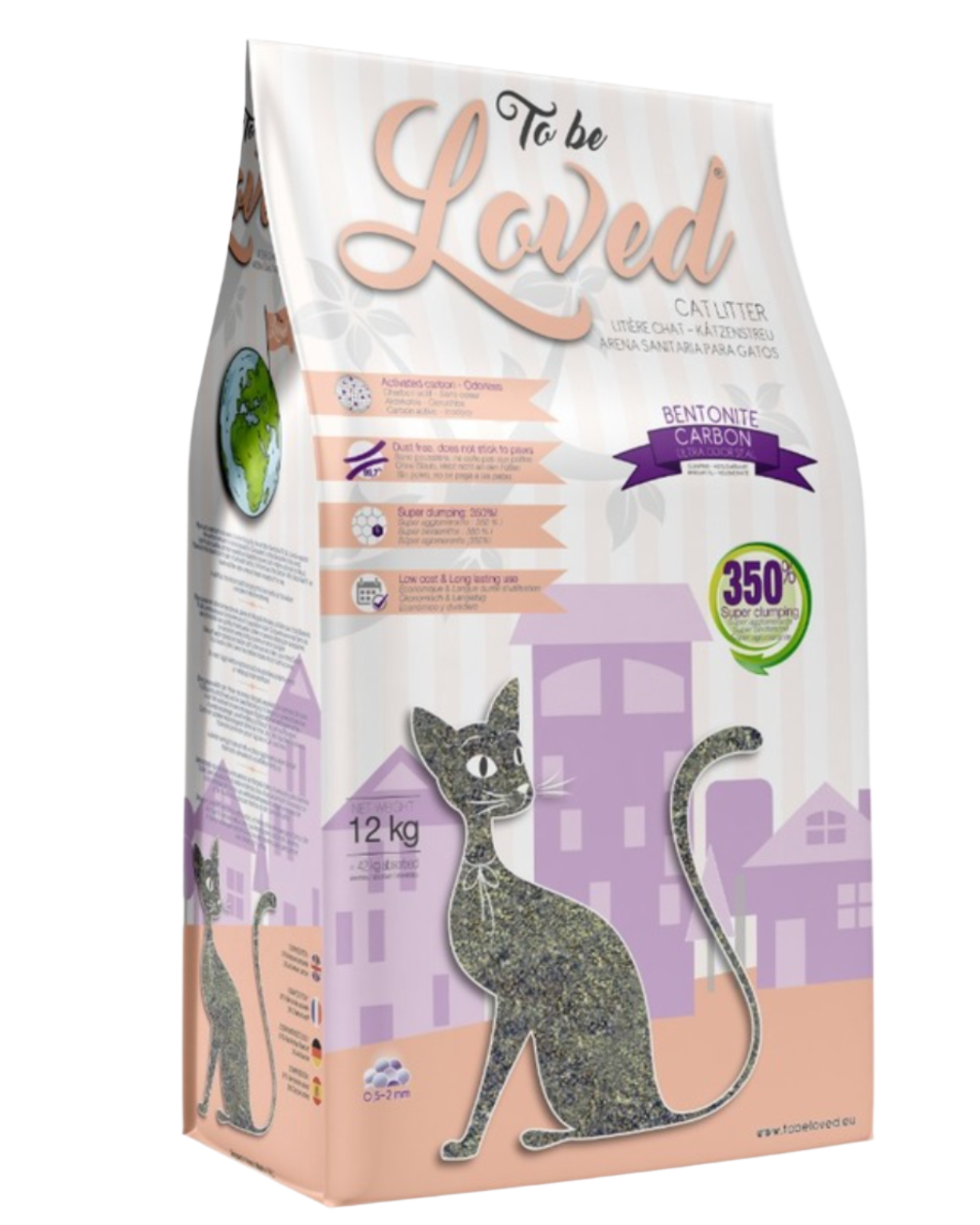 TO BE LOVED – חול מתגבש עם פחם פעיל לחתולים | 12 ק"ג