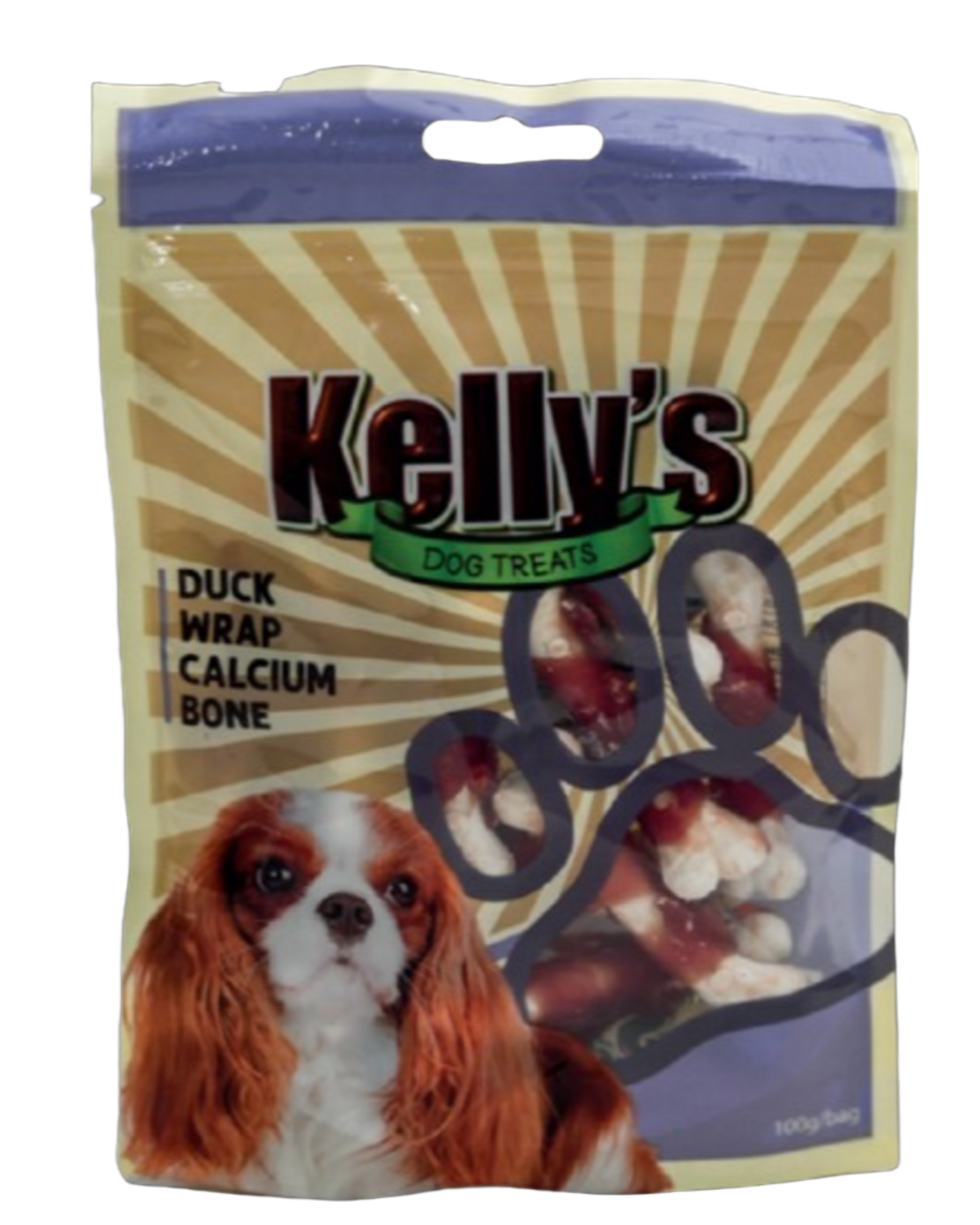 קליס חטיף עצמות קלציום עטופות ברווז (אפור) - 100 גרם