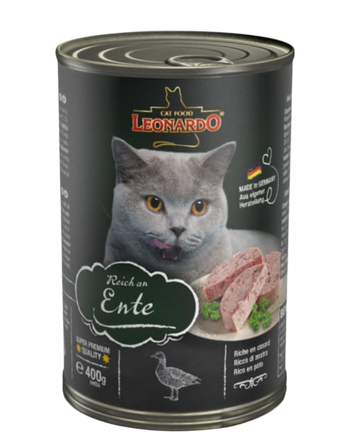 Leonardo – שימורי מזון רטוב לחתולים בטעם ברווז