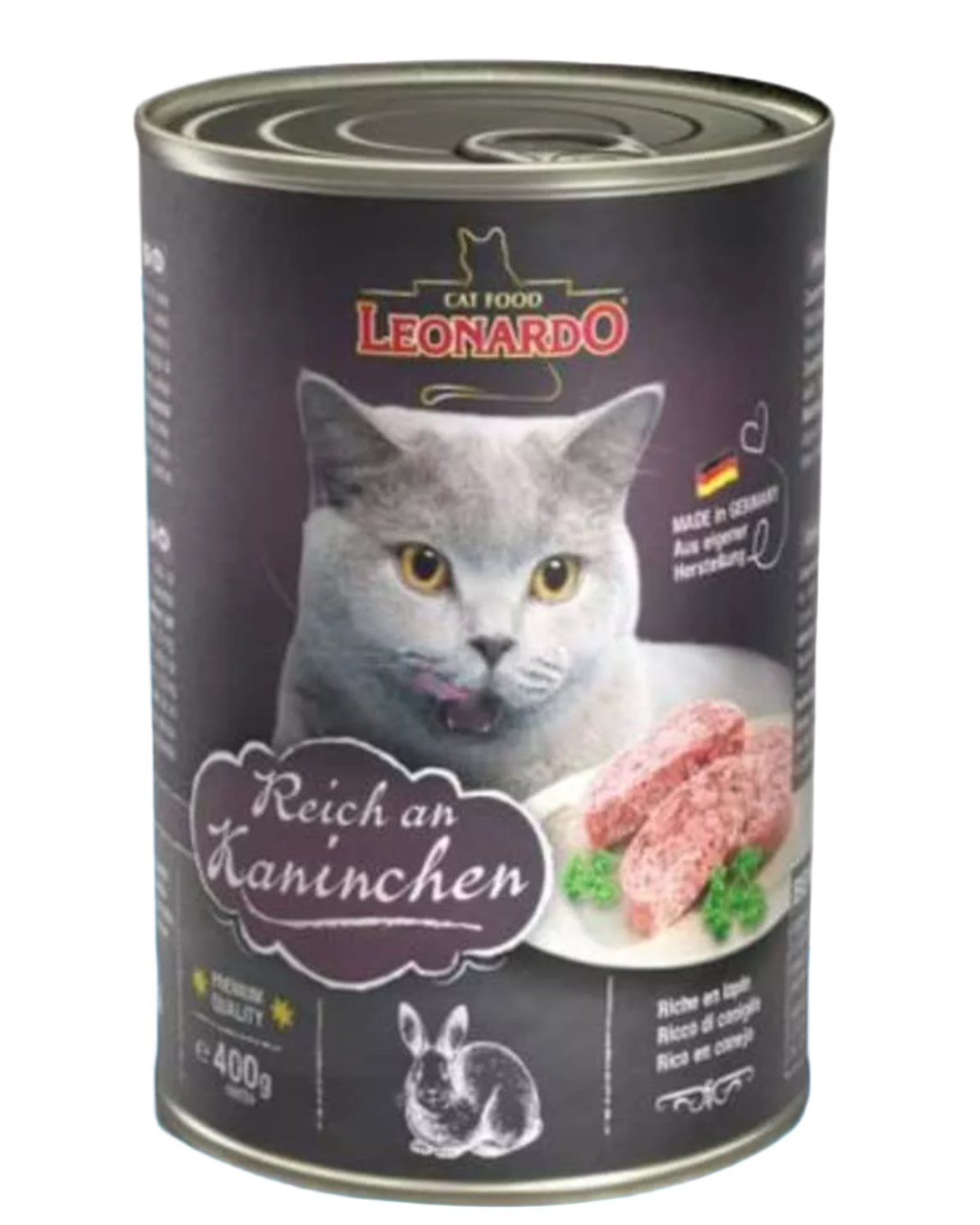 Leonardo – שימורי מזון רטוב לחתולים בטעם ארנבת