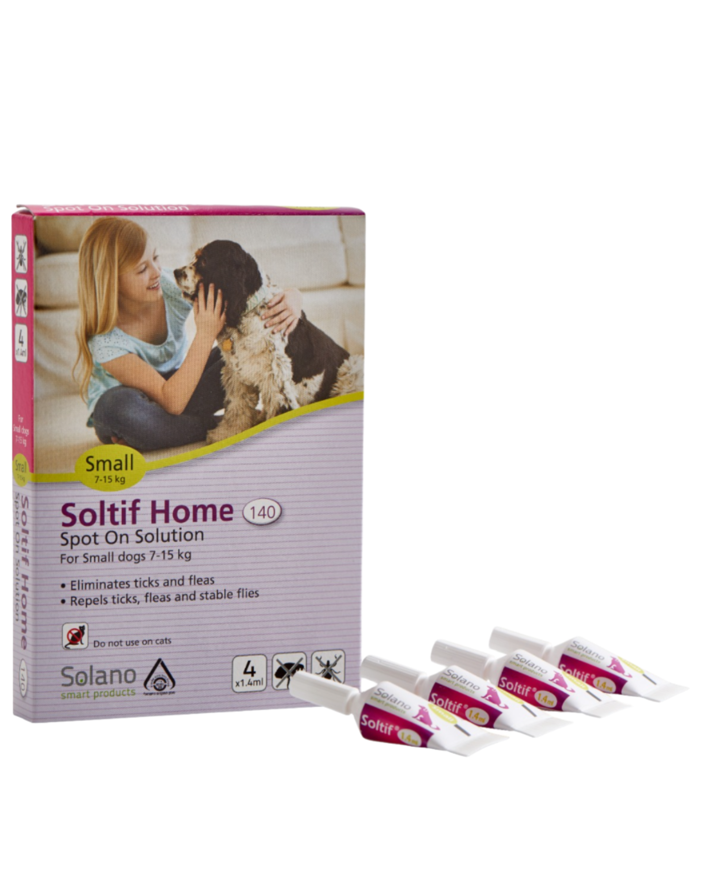 Soltif Home אמפולות נגד פרעושים וקרציות – מידה S