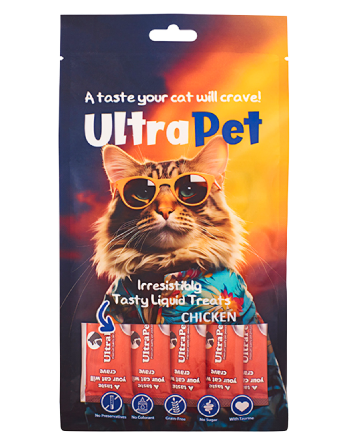 אולטרה פט – חטיף נוזלי ליקוקי לחתול בטעם עוף | 60 גרם