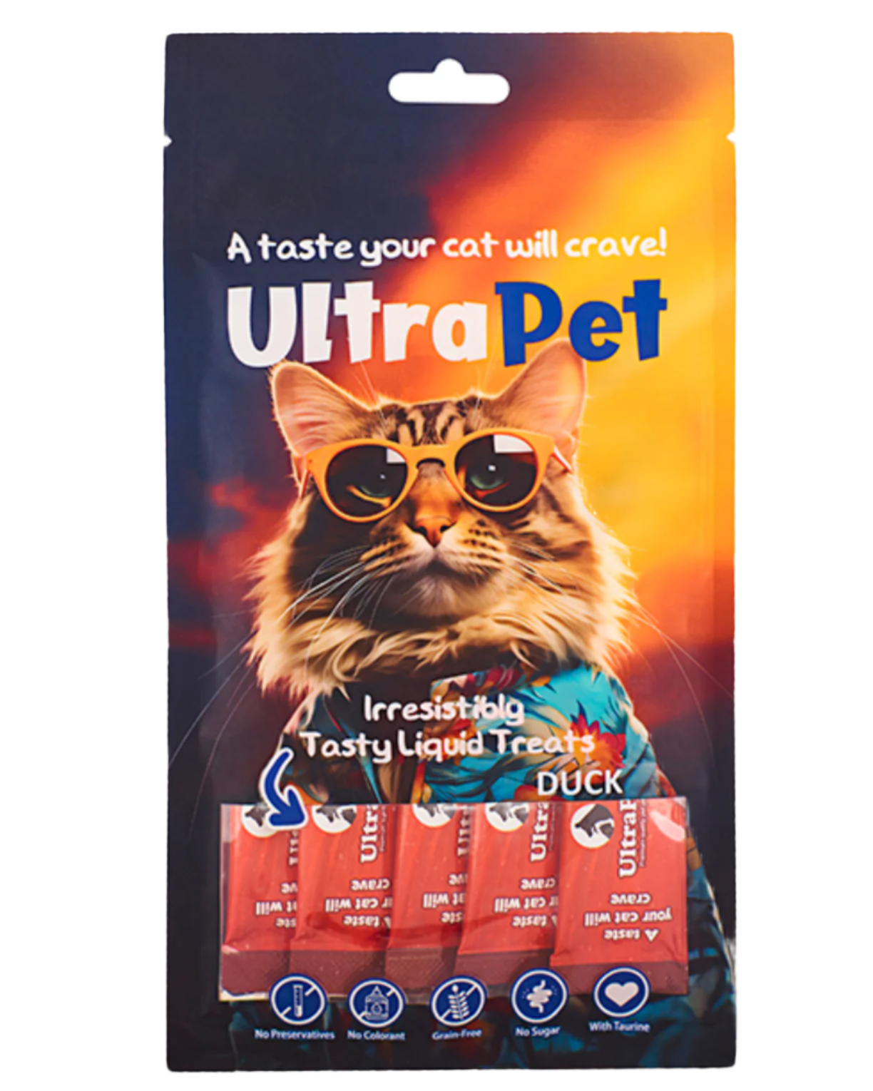 אולטרה פט – חטיף נוזלי ליקוקי לחתול בטעם ברווז | 60 גרם