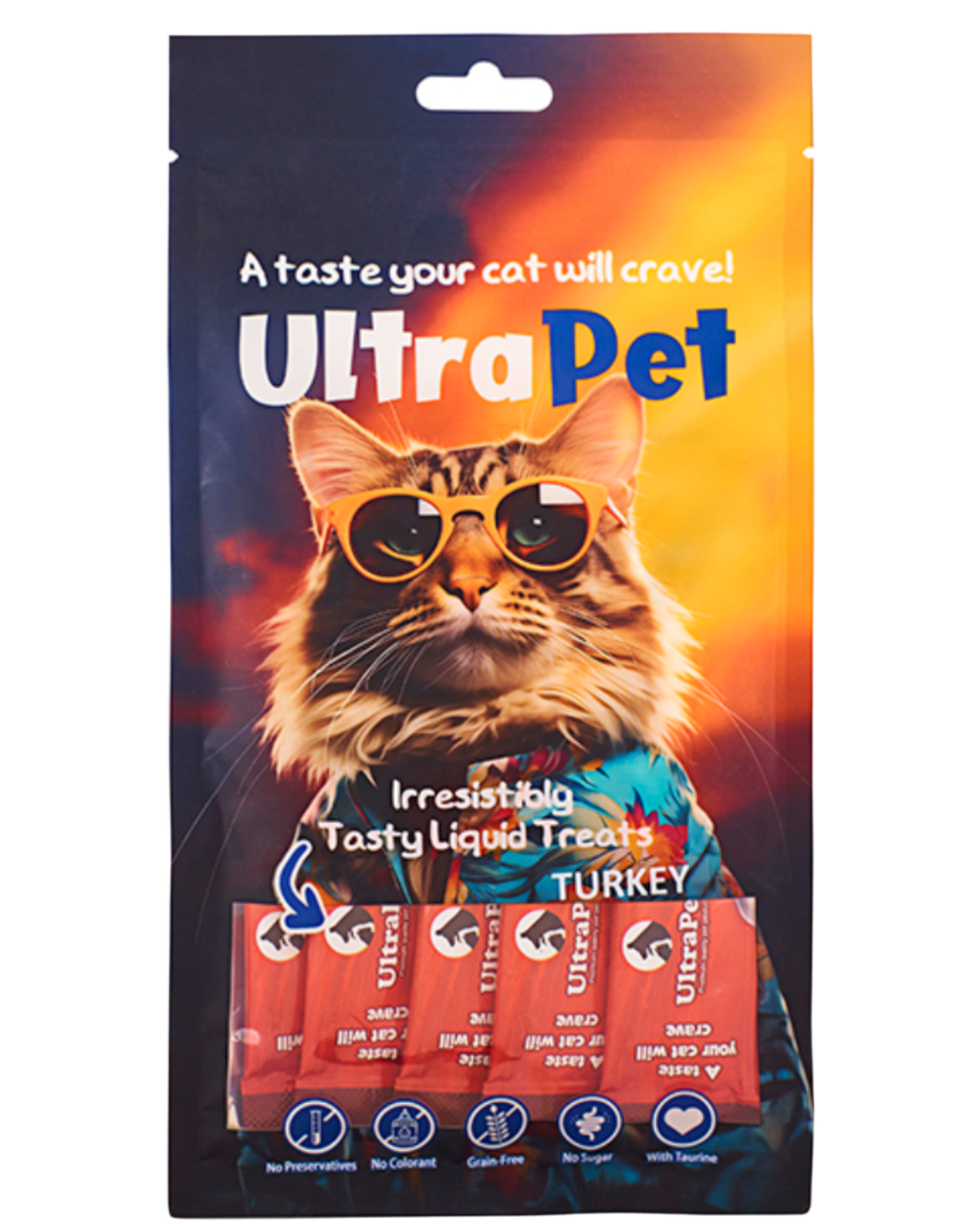 אולטרה פט חטיף נוזלי ליקוקי לחתול בטעם הודו