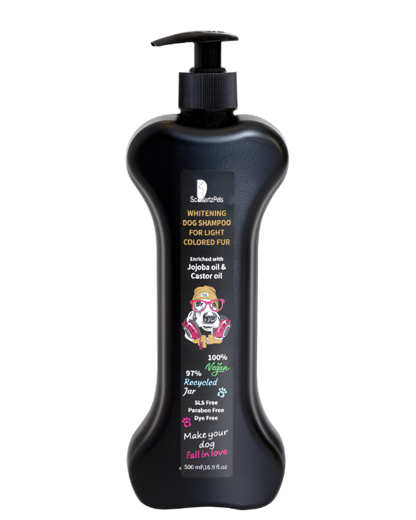 שמפו ריחני לכלבים בעלי פרווה בהירה שוורצפטס 500 מ”ל