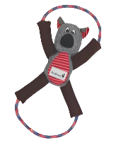 Petsland בובת משיכה חזקה עם שני לופים במגוון דגמים