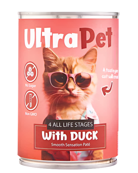 שימורי אולטרה פט – ברווז לחתול | 400 גרם