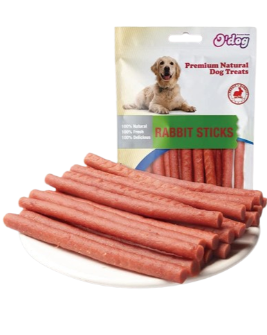 חטיף או דוג - מקלוני ארנבת Rabbit Sticks O'dog | אודוג