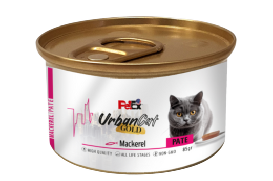 PETEX Urban Cat GOLD – שימור פטה דגי מקרל לחתולים (85 גרם)