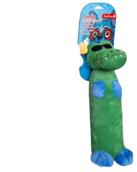 Petsland    צעצוע בובת פרווה לכלב עם בקבוק במגוון צבעים