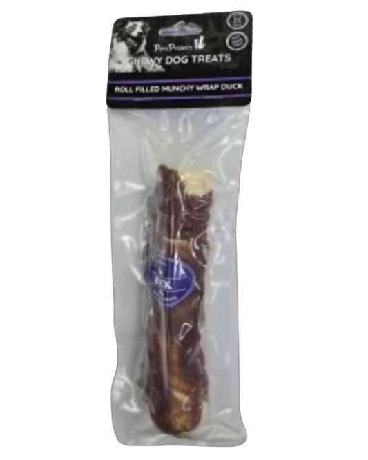 פטס פרוג'קט עצם רול עטוף ברווז ממולא 19 ס"מ Pet's Project