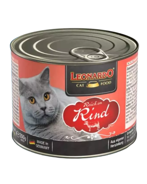 Leonardo – שימורי מזון רטוב לחתולים בטעם בקר