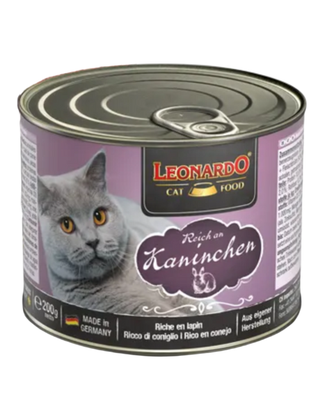 Leonardo – שימורי מזון רטוב לחתולים בטעם ארנבת