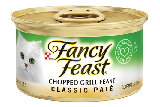 Fancy Feast פנסי פיסט – פטה גריל קצוץ לחתולים (85 גרם)