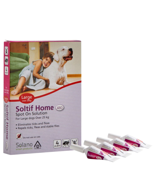 Soltif Home אמפולות נגד פרעושים וקרציות – מידה L