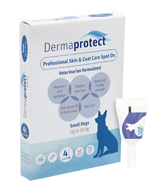 DermaProtect לכלב – אמפולות לנשירה וטיפוח פרווה