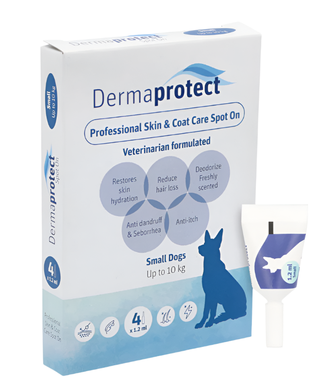 DermaProtect לכלב – אמפולות לנשירה וטיפוח פרווה