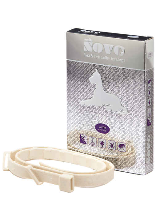 קולר NOVO לכלב – נגד קרציות ופרעושים גדלים: