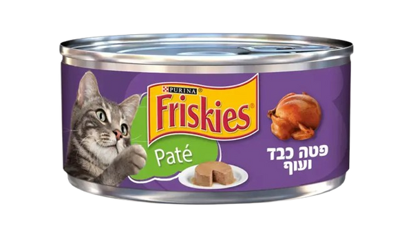 פריסקיז מזון לח מלא לחתול פטה כבד ועוף